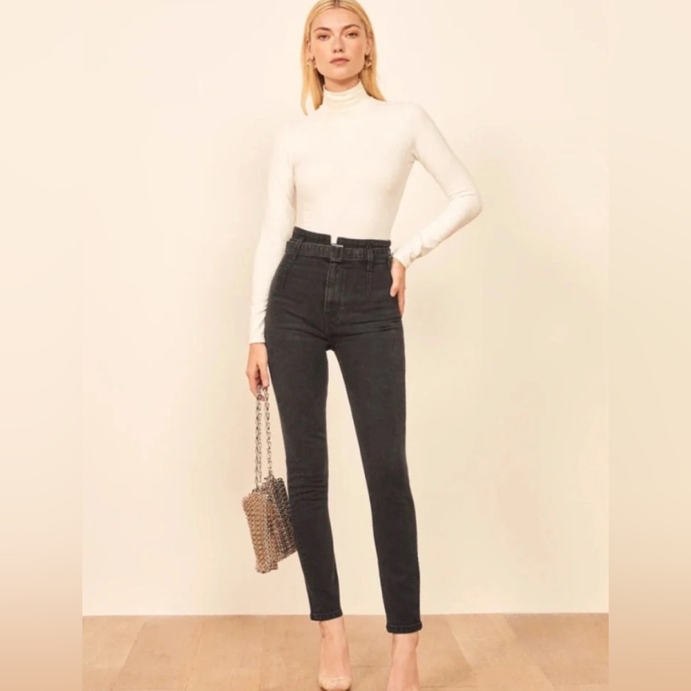 Reformation Kayo High Rise Black Jeans